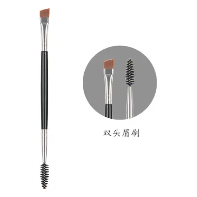 Double Sponged Shadow Hair Teacher Eye Liner Brush Black