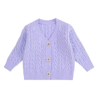 Girls Loose Knitted Cardigan Sweater Winter Jacket Set