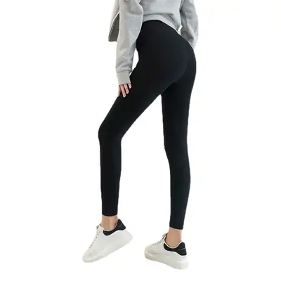 Black Printed High Waist Slim Fit Leggings Yoga Wear