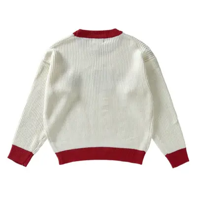 Vintage Embroidered Bear Knitted Sweater for Men Women