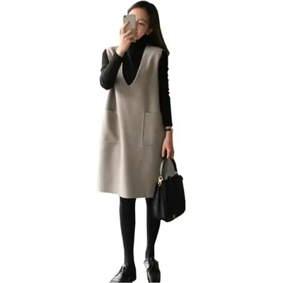 Woolen Vest Dress Mid-Length Double-Sided 2026
