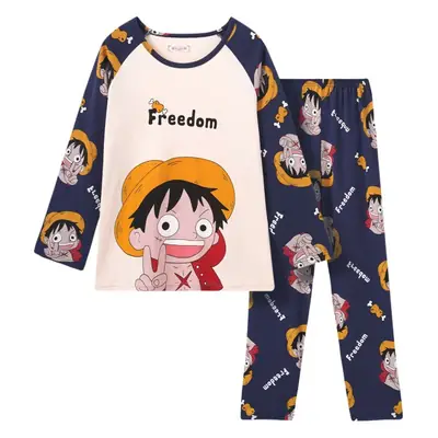 Children's Cotton Pajamas Family of 3 Long Sleeve Black White
