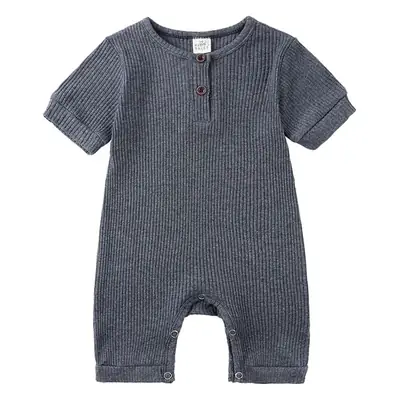 Baby Pure Color Jumpsuit Summer Short Sleeve 2025