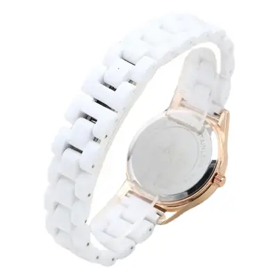 White Ceramic Women's Quartz Watch with Bracelet
