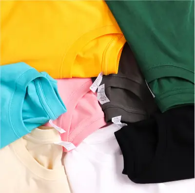 Men Women Cotton T-Shirt Pink Loose Fit 270g