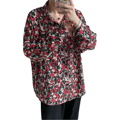 Men's Long Sleeve Floral Shirt Spring Autumn Wear