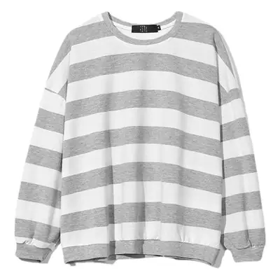 Men Korean Style Striped Sweatshirt All-match Top Ins