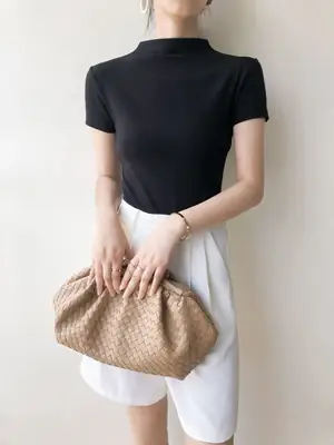 2023 New Arrival Black Knitted Pullover T-Shirt