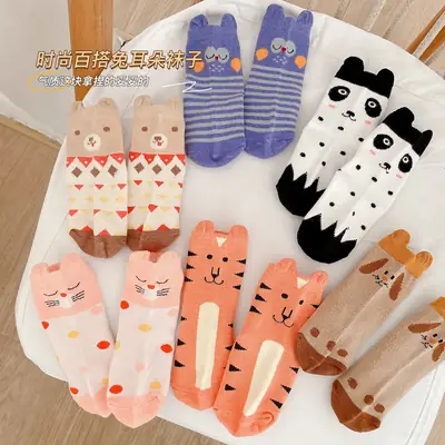 Ins Korean Cartoon Socks for Kids Autumn Baby Socks