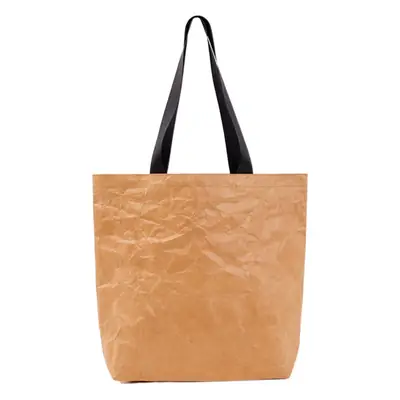 Double DuPont Paper Tote Bag White Brown Waterproof Tear Resistant