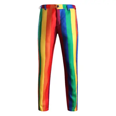 Rainbow 3D Printed Waistcoat Trousers Set