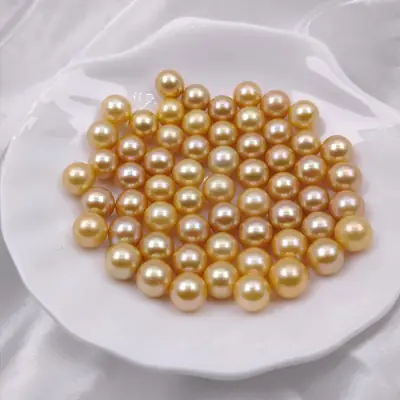 South Sea Gold Pearls 8-11mm DIY Earrings