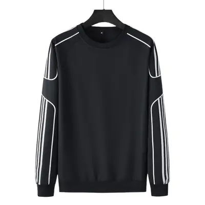 Men's Yellow Sweatshirt Round Neck Long Sleeve Casual Top