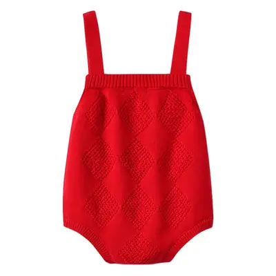 Red Knitted Strap Bag for Baby Girls One Year