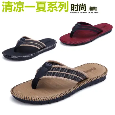 Korean Style Outwear Flip-Flops Men's Fashionable Summer Casual Men's Sandals and Slippers Distinctive Outwear Beach Sandals Fashion Slippers