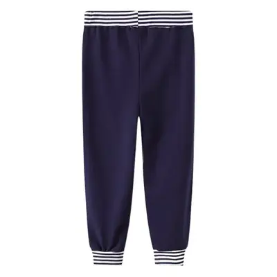 2025 Kids Cotton Pants Navy Blue Sun Cloud Rainbow