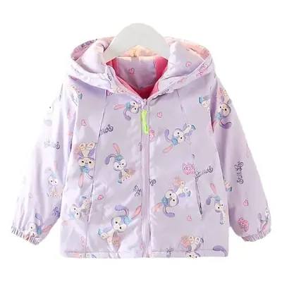 Girls Korean Style Pink Hooded Jacket 2025