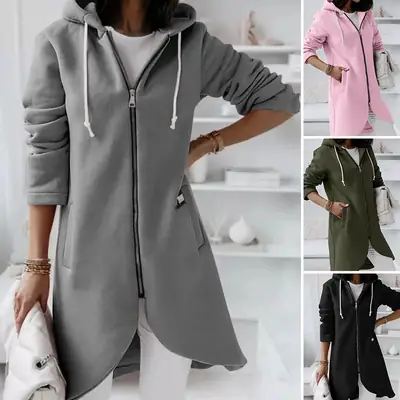 Pink Velvet Hooded Longwear Plus Size 2023