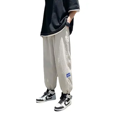 Men Drapey Loose Straight Leg Trousers Green Korean Style