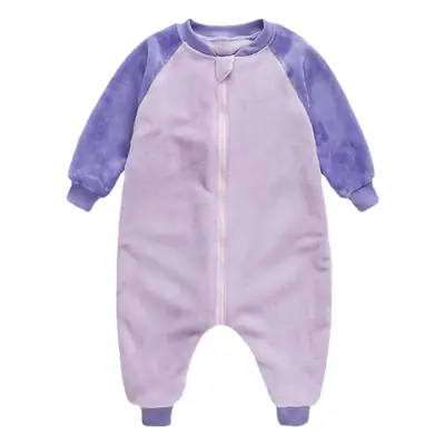 Infant Flannel Sleep Bag Purple Anti-Jump Winter Leg Cover