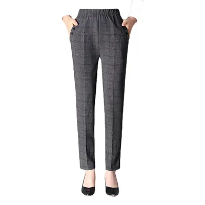 Black Velvet Mother's Pants Large Size Thick Winter Wear