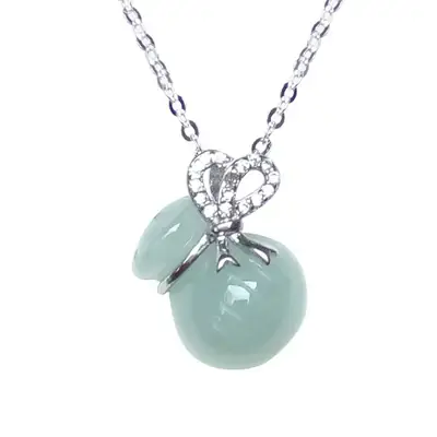 S925 Silver Jade Pendant Necklace for Women