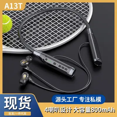 Bluetooth Headset with 4 Speakers & Neck Strap