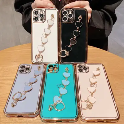 Apple 12Promax Phone Case with Love Bracelet & Eye Protection