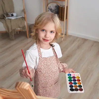 Waterproof Baby Apron with Polka Dot Design