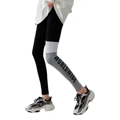 Kids Foreign Trade Sports Cotton Leggings Gray Black