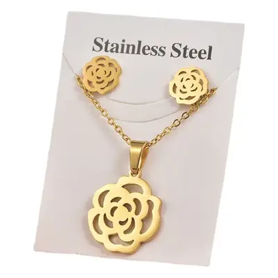 Titanium Steel Star Necklace & Earrings Set