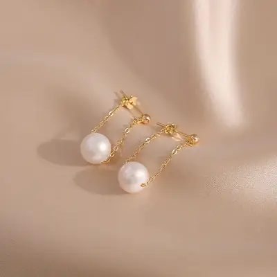Natural Freshwater Pearl Earrings for Women