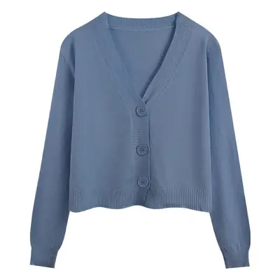 Long-sleeved V-neck sweater for women spring autumn