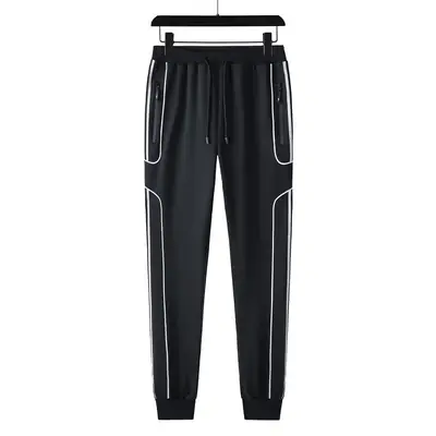 Men's Black Adidas Style Sweatpants Extra Large