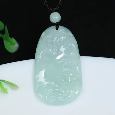 Guan Yu Jade Pendant with Landscape Carving