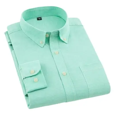 Men's Blue Oxford Spinning Shirt Business Comfortable Breathable