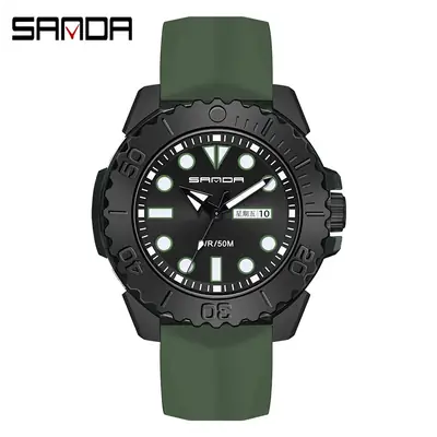 Sanda Creative Electronic Watch for Men Women Waterproof Dual Calendar