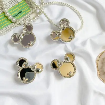 Luxury Rhinestone Mirror Mobile Phone Bracket