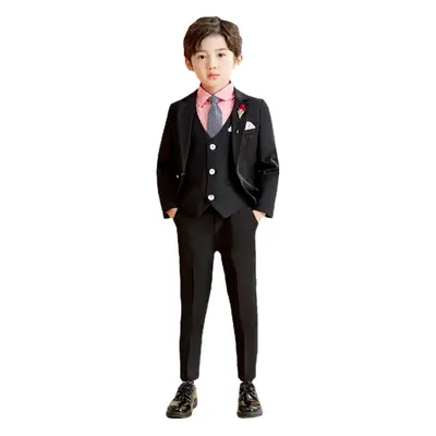 2021 Kids Suit Set Black Vest & Shirt for Boys