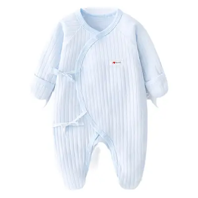 Newborn Baby Romper Spring Autumn Jumpsuit with Diagonal Placket