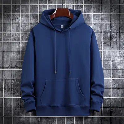 Men's Green Hooded Pullover Sweater Autumn Fashion