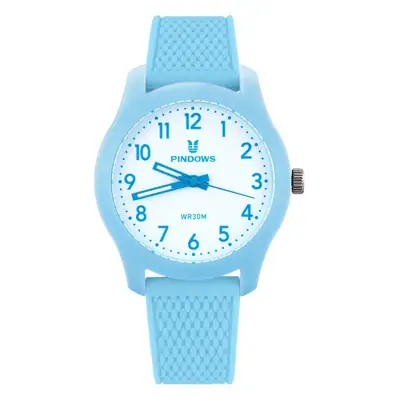 Pindows Student Exam Watch Pink Silicone Strap Quartz