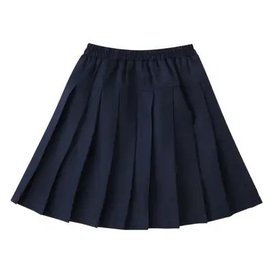 Girls Pleated Anti-Walk Skirt Red Plaid Navy Blue Middle School