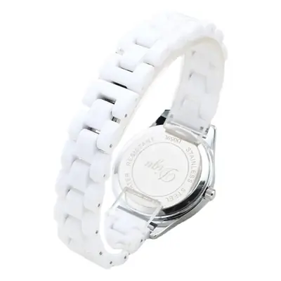 Women's White Ceramic Quartz Watch Waterproof Casual