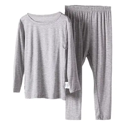 Orange Long Sleeve Thermal Pajamas for Kids Spring Autumn