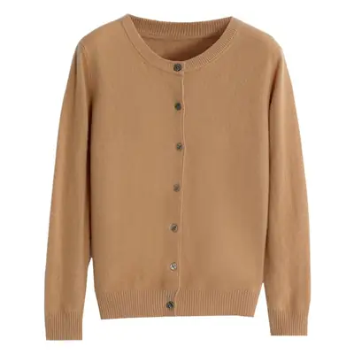 Women Knitted Cardigan Pure Color Loose Large