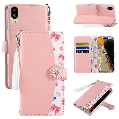 Leather Mobile Phone Case with Metal Fittings