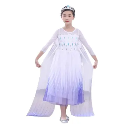 2021 Aisha Dress Long Sleeve Frozen Princess White
