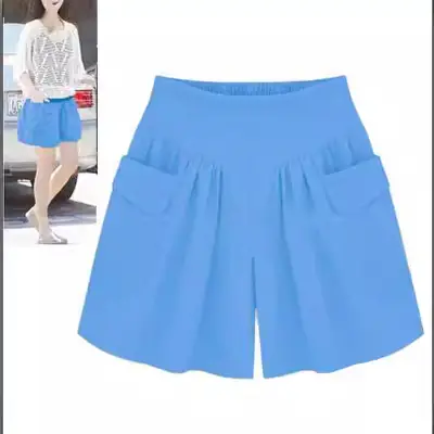 Green Wide Leg Shorts for Women Summer 200kg
