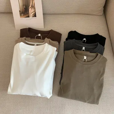 Women Velvet T-Shirt Long Sleeve Slim Fit Autumn